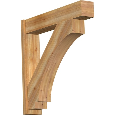 Ekena Millwork Imperial Block Rough Sawn Outlooker, Western Red Cedar, 8"W x 40"D x 40"H OUT08X40X40IMP05RWR